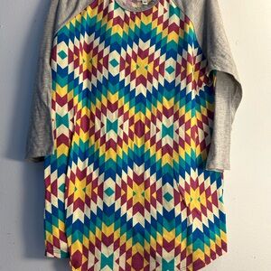 LuLaRoe Vibrant Geometric Long Sleeve Tee